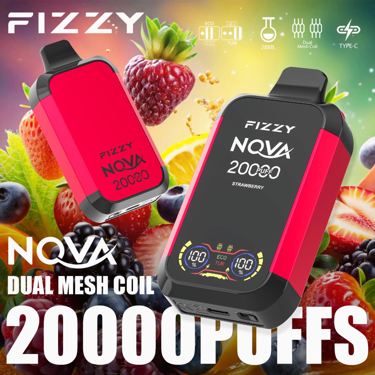 Pods Desechables Fizzy Nova 20000 Caladas Vape