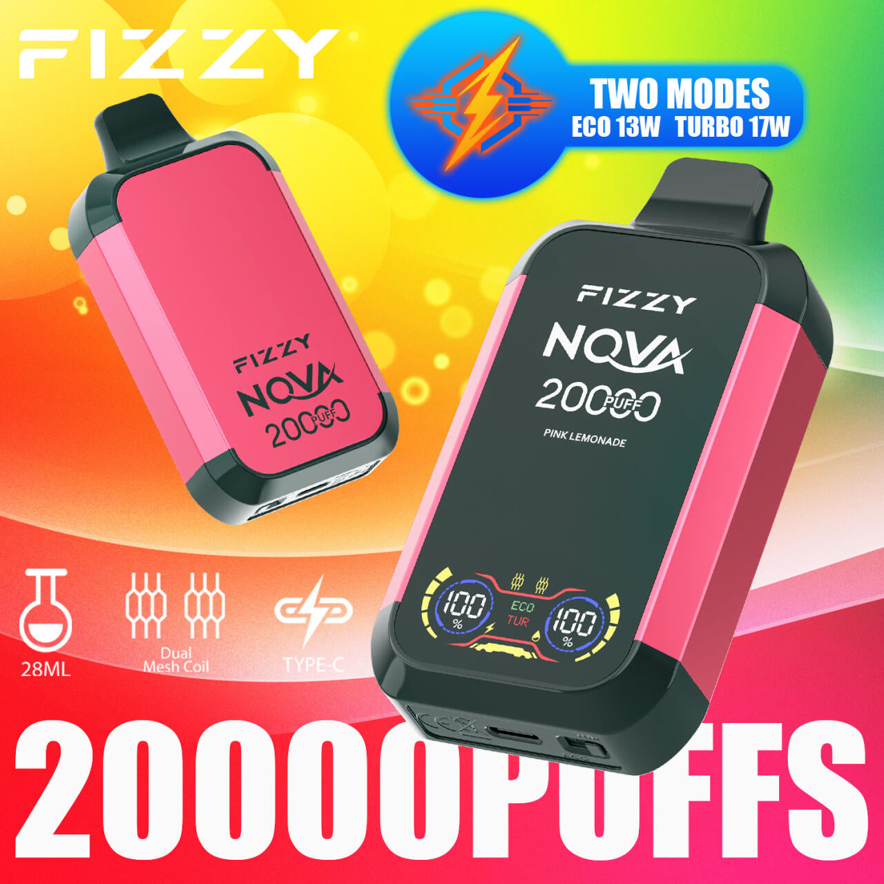 Pods Desechables Fizzy Nova 20000 Caladas Vape