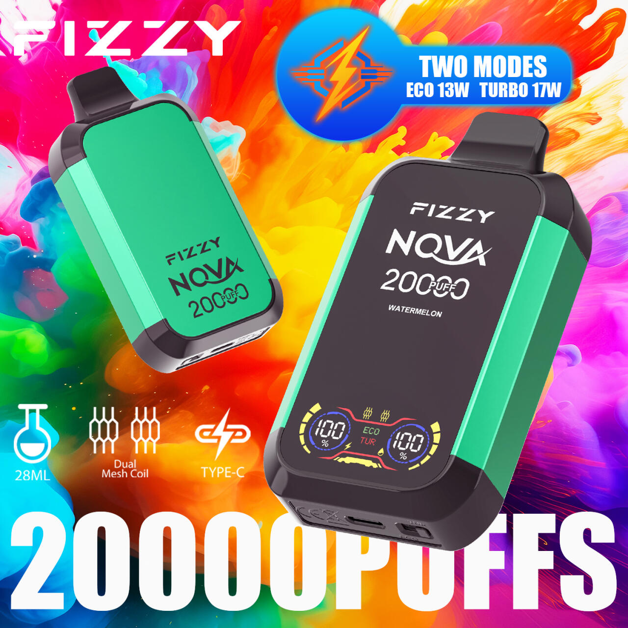 Pods Desechables Fizzy Nova 20000 Caladas Vape